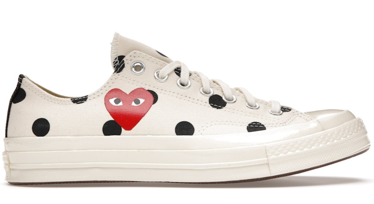 Converse Chuck Taylor All Star 70 Ox Comme des Garcons PLAY Polka Dot White